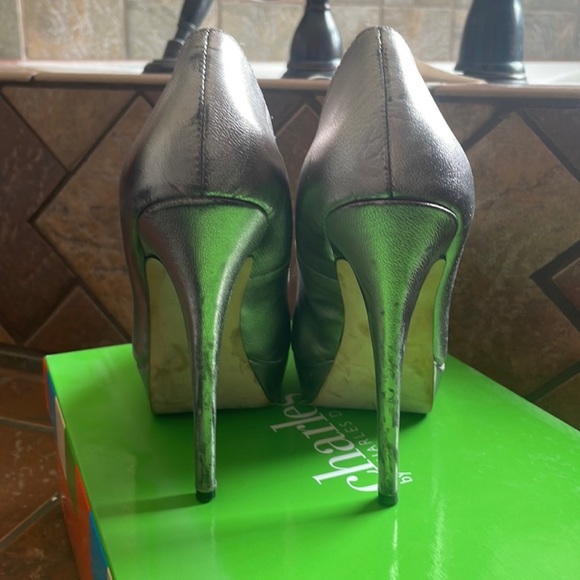 Charles by Charles David Pewter Platform Pumps - Picture 4 of 9